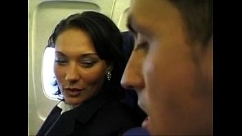 Masturbação no avião sexo