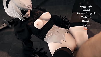 Nier automata fazendo sexo anal com robôs