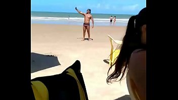 Neguinhos sunga branca praia sex