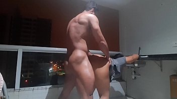 Sexo romantico na sacada