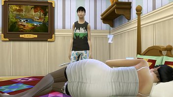 Boy and mom sex at the same bed