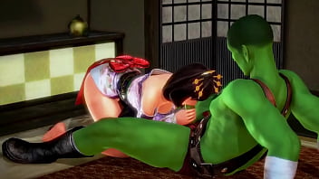 Calcinha verde fazendo sexo