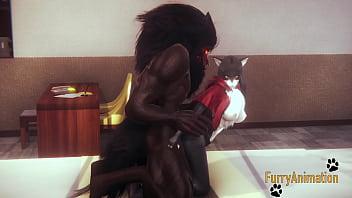 Mulhe nua fazendo sexo com gato