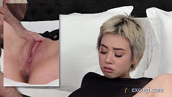 College girl nikki facialized after first time sex on camera