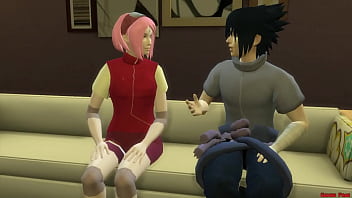 Sakura e sasuke na cama