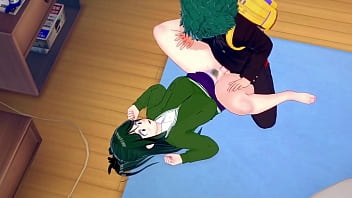 Deku com a mãe dele