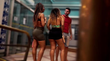 Sexo brasileiro de trio