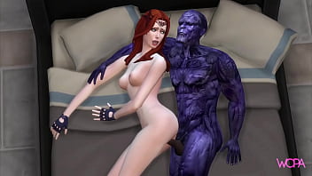 Feiticeira escarlate fazendo sexo com o homem aranha